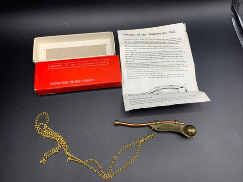 Boatswains call vintage brass - call,