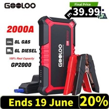 GOOLOO GP2000 USB Car Jump Starter Pack Booster Battery Charger Power Bank 2000A