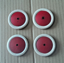 meccano constructor car no2 original wheels in red with grub screws repro tyres 