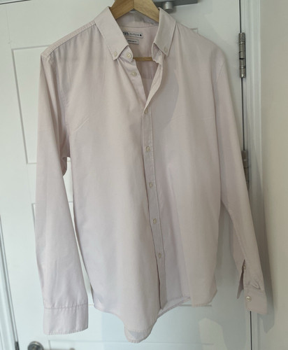 Zara mens pink cotton regular - zara,