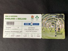 2010 England v Ireland Six Nations ticket