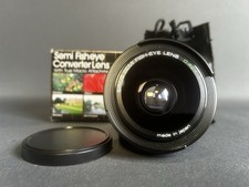 Sirius Semi Fisheye Converter Lens 0.42x Japan w/ Macro Rings Box & Pouch