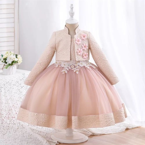 Girl pink embellished flower - girl's,