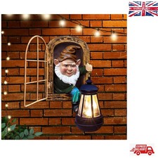 Fairy Garden Gnome with Solar Lantern - Perfect for Halloween & All Seasons