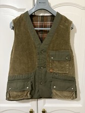 Atlantex Vintage Corduroy Hunting Utility Vest Gilet Waistcoat Green Size 52 L