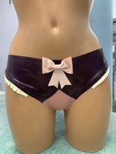  Peep Briefs size 8/10 latex rubber Pants fetish Wear Knickers 