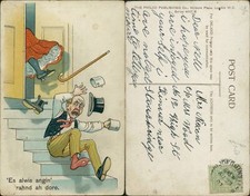 Humour Woman Kicking Man Out Philco 4017 B 