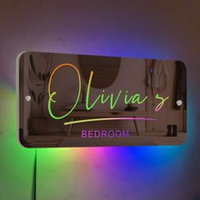 Personalised name mirror led - name,