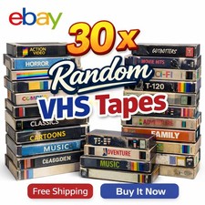 30 x VHS Tapes Random Job Lot