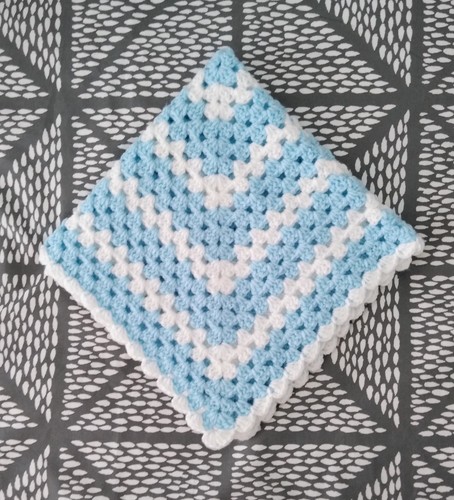 Crochet baby doll blanket - blanket, 20"