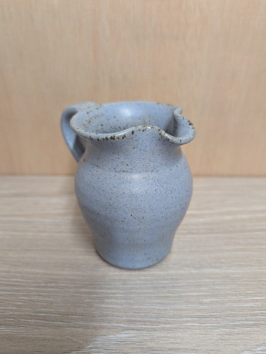 Handmade blue ceramic creamer - ceramic,