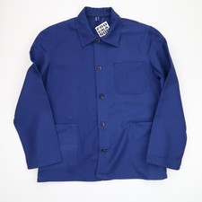 VINTAGE French EU Worker CHORE Work Shirt Jacket Moleskin SZ XS-S (V382)
