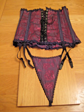 VINTAGE FLORAL BURGUNDY Waist