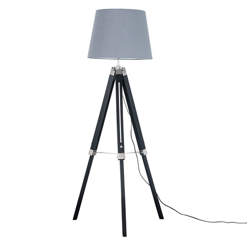 Black wooden tripod - tripod, floor