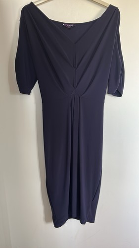 Ladies navy ruched sleeve - ladies,