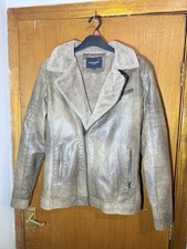 Men faux leather jacket - faux,