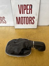 Vauxhall Corsa D Leather Gearstick Gaiter Gaitor Cover Chrome Grey Stitch 06-14