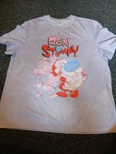 Unisex Lilac Ren and Stimpy Tshirt Size XL