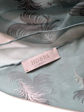HOBBS TEAL BLUE SILK FEATHER
