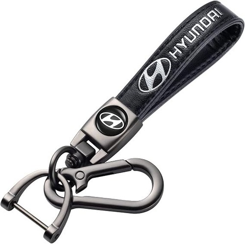 Hyundai metal leather keyring - hyundai,