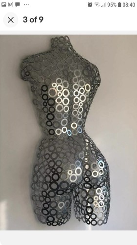 Metal wall art - metal, torso