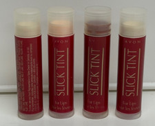 Vintage Avon Slick Tint NOS Lot of 4 Color Shine NEW Lip Balm