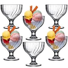 Pasabahce Glass Dessert Cups Ice Cream Sundae Fruit Salad Cocktail 240ml 6 Set