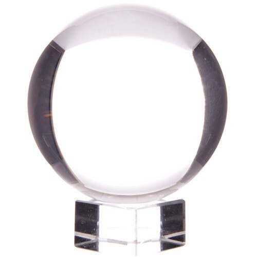 Clear crystal ball stand - clear,