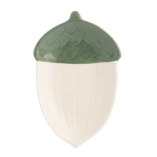 Spoon rest ceramic - ceramic, acorn
