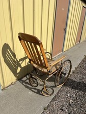 Antique Wood Framed Wheelchair