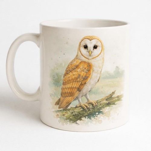 Barn owl ceramic mug - owl,