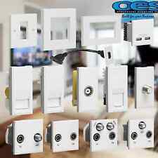 EURO DATA MODULES HDMI CAT5 CAT6 TV SATELLITE DIPLEX QUAD USB MULTIMEDIA WHITE