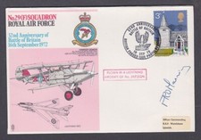 British Forces 1972 RAF Squadron 29 Battle of Britain Lighning Plane Signed
