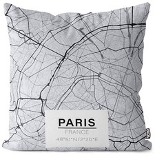 VOID Cushion Cover Paris Map