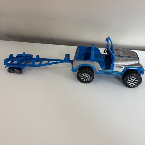 Tonka jeep and boat - tonka, trailer