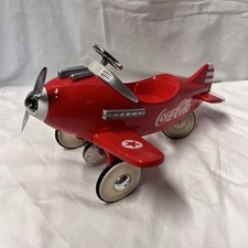 Coca Cola Red Die Cast Pedal Plane 1423 Of 10k Some Damage As-is Pedals Work 12”