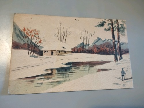 Antique edwardian art postcard - antique,