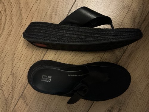 Fitflop black leather eloise - black,