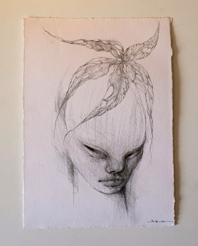 Ooak original graphite drawing - ooak,