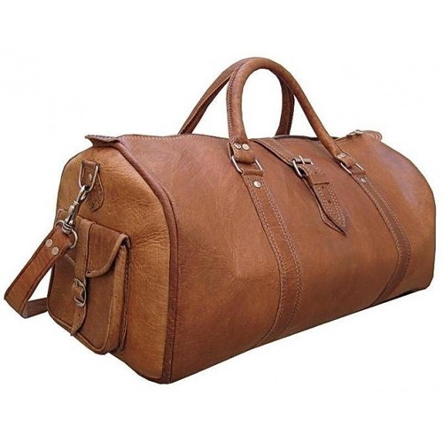 Leather bag travel duffel - travel,