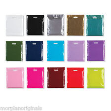 Plastic Carrier Bags Coloured Strong Patch Handle Small Medium Large Extra Large
