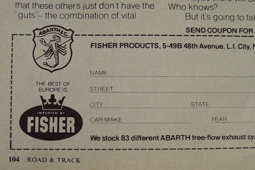 Old abarth magazine 1970 - old,