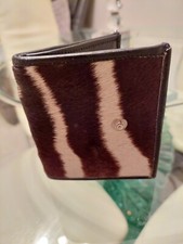 Real Zebra Hide/black Leather Wallet