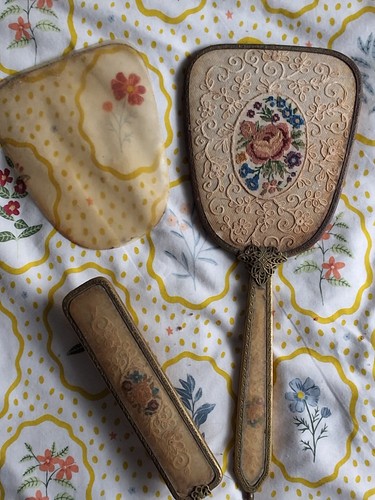 Vintage vanity set handheld - vanity,