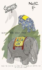 Reproduction of Vintage Elephants Economy Design Sewing Pattern 112