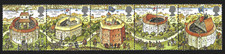 GB 1995 Shakespeare's Globe Theatre strip set SG 1882-1886 MNH mint
