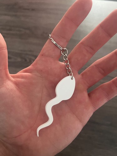 Sperm shaped keychains keyring - shaped,