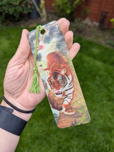 Bookmark tiger jungle - 3d,