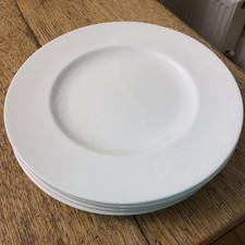 Wedgwood All White Bone China Salad Plates ~8” Made in England - SET OF 4