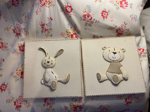 Neutral nursery canvas wall - 2,